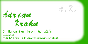 adrian krohn business card